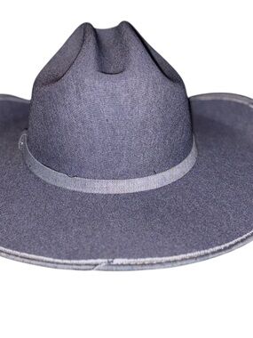 Men's blue jean Wide-Brim Felt Hat - Classic Western Style